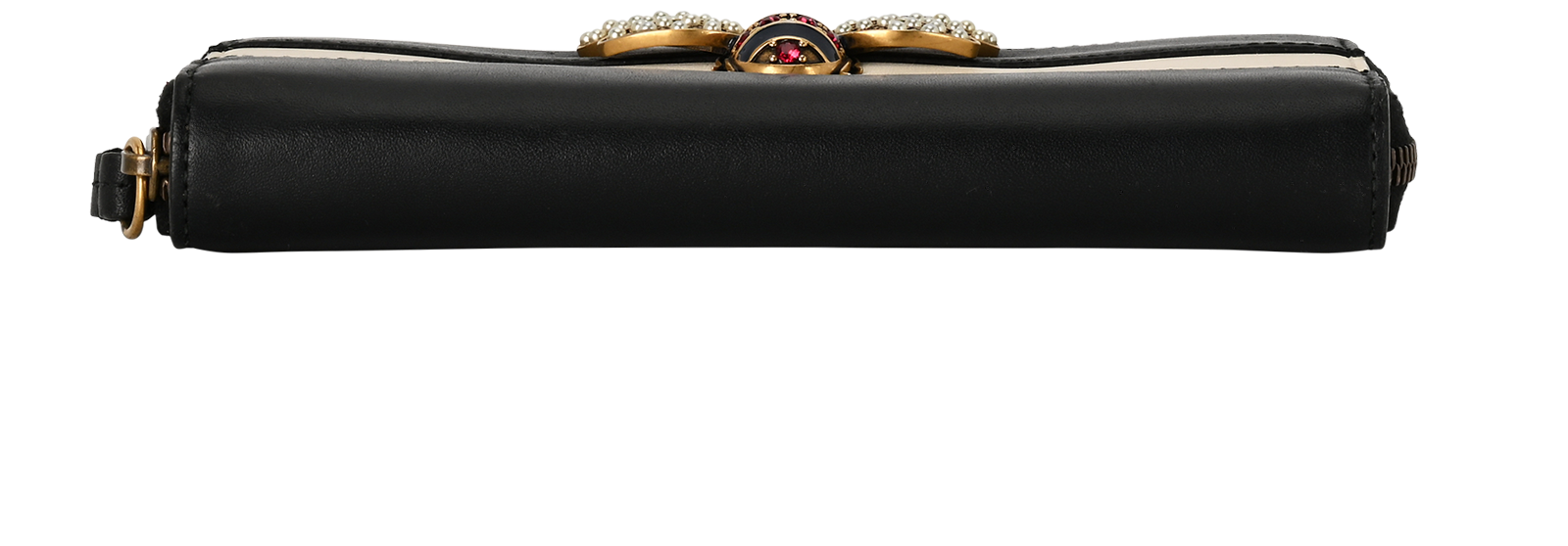 Gucci Queen Margaret Zip Around Wallet, &pound;175, Accessories, Black/White, Leather, Top view